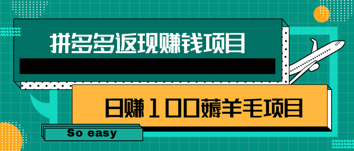 拼多多返現(xiàn)賺錢項目，日賺100薅羊毛項目【網(wǎng)盤分享】插圖