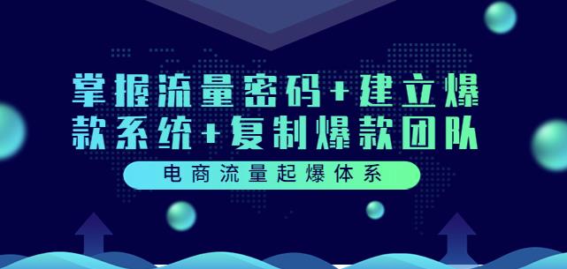 電商流量起爆體系：掌握流量密碼+建立爆款系統(tǒng)+復制爆款團隊（價值599）