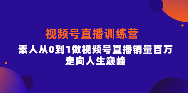 行動派·視頻號直播訓練營，素人從0到1做視頻號直播帶貨的絕佳機會網盤分享插圖