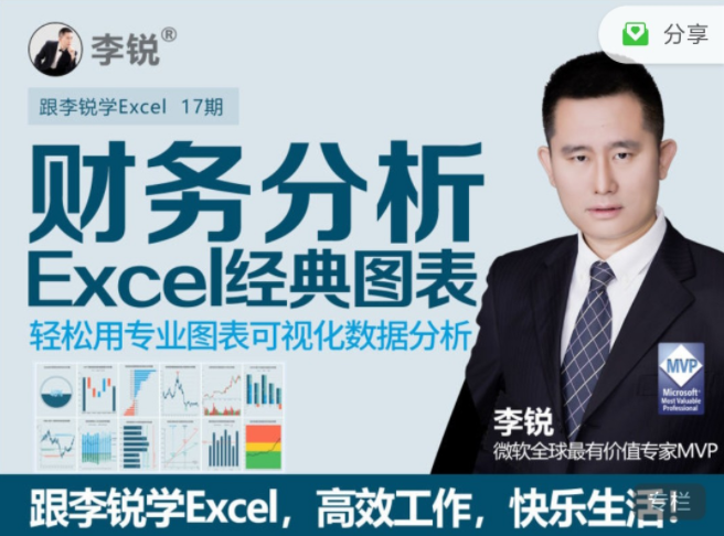 十七期：李锐Excel财务分析经典图表网盘分享插图