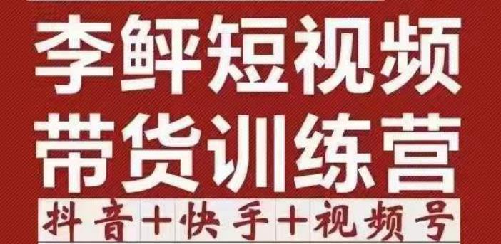 李鲆?短視頻帶貨訓(xùn)練營(yíng)（第11+12期+13期），手把手教你短視頻帶貨網(wǎng)盤(pán)分享插圖