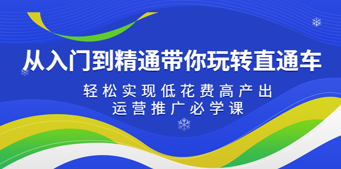 從入門到精通帶你玩轉(zhuǎn)直通車：低花費(fèi)高產(chǎn)出，35節(jié)運(yùn)營(yíng)推廣必學(xué)課百度網(wǎng)盤插圖