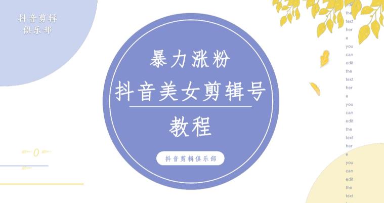 抖音快手暴力漲粉美女混剪視頻教程，百分百過原創(chuàng)教程！附帶違規(guī)申訴方法百度網(wǎng)盤插圖