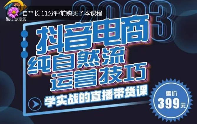 李扭扭?2023自然流運(yùn)營(yíng)技巧，純自然流不虧品起盤(pán)直播間（視頻課+話(huà)術(shù)文檔）插圖