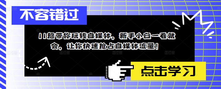 11招帶你玩轉(zhuǎn)自媒體，新手小白快速搶占自媒體流量百度網(wǎng)盤插圖