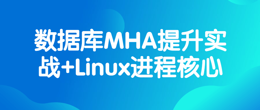 数据库MHA提升实战+Linux进程核心百度网盘插图