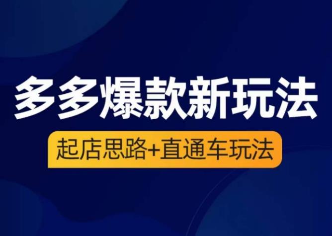 海神?多多爆款新玩法，?起店思路+直通車玩法百度網盤插圖