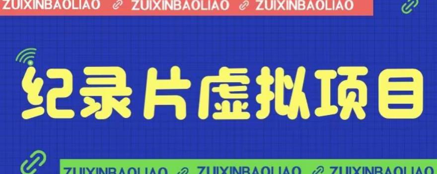 價值1280紀錄片虛擬項目，保姆級教學輕松日入600百度網盤插圖