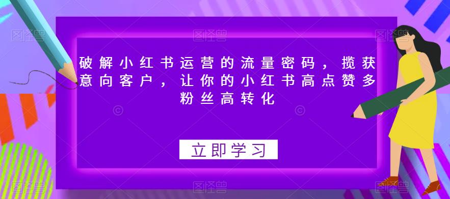 破解小紅書(shū)運(yùn)營(yíng)流量密碼，攬獲意向客戶，讓小紅書(shū)高點(diǎn)贊多粉絲高轉(zhuǎn)化百度網(wǎng)盤(pán)插圖