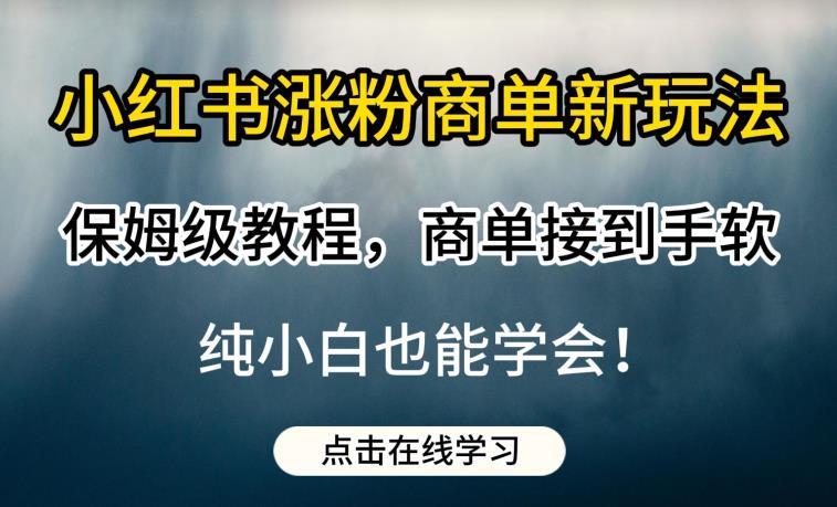 小红书涨粉商单玩法教程，商单接到手软百度网盘插图