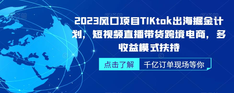 2023年TikTok出海掘金计划，短视频直播带货跨境电商百度网盘插图