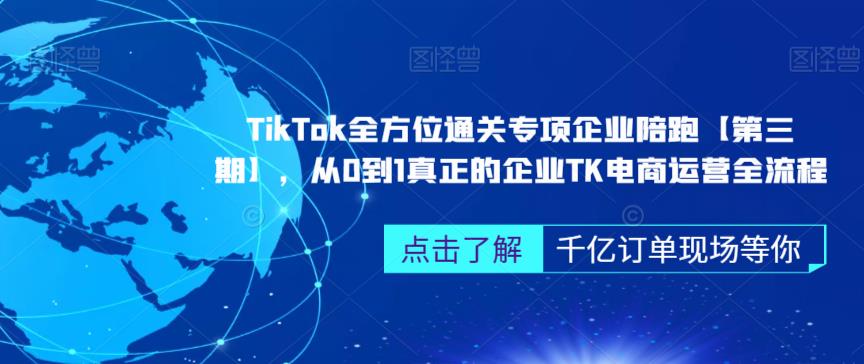 TikTok全方位通关专项企业陪跑，从0到1企业TK电商运营全流程百度网盘插图