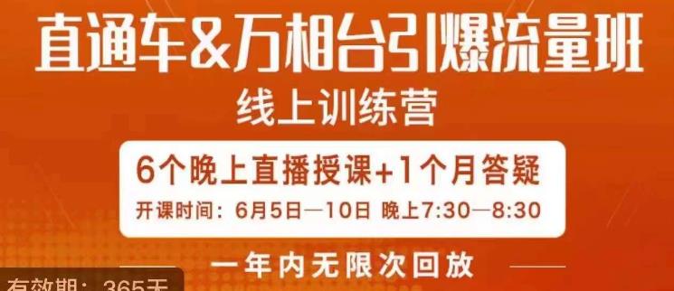 直通車&萬相臺引爆流量班，6天打通直通車?萬相臺百度網(wǎng)盤插圖