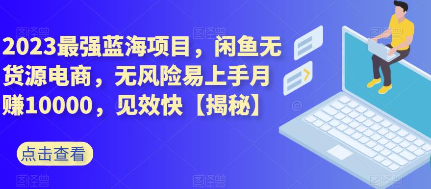 2023蓝海项目，闲鱼无货源电商易上手月赚10000百度网盘插图