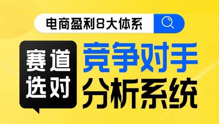 电商盈利8大体系・赛道选对竞争对手分析系统线上课百度网盘插图