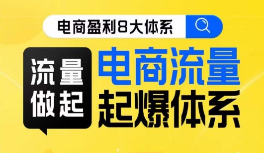 8大體系流量篇?流量做起，電商流量起爆體系線上課百度網(wǎng)盤插圖