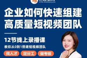 許茹冰《企業(yè)如何快速組建高質(zhì)量短視頻團隊》短視頻精準獲客插圖