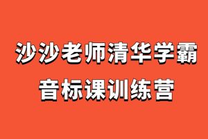 沙沙老師清華學霸音標課訓練營百度網(wǎng)盤插圖