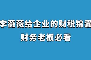 李薇薇給企業(yè)的財稅錦囊 財務(wù)老板必看百度網(wǎng)盤插圖