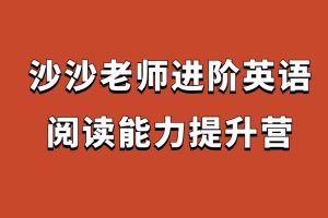 沙沙老師進階英語閱讀能力提升營百度網盤插圖