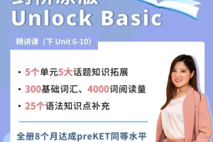 抖音英語(yǔ)楠姐-劍橋原版英語(yǔ)Unlock Basic下冊(cè) Unit 6—10全套視頻百度網(wǎng)盤插圖