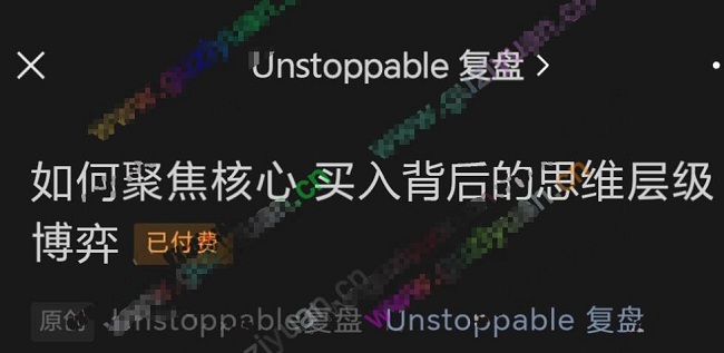 【淘股吧】《Unstoppable复盘–如何聚焦核心》百度网盘插图