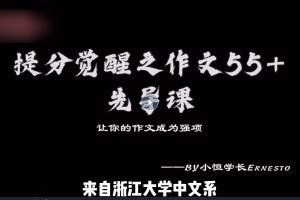 小恒學長Ernesto提分覺醒之作文55+作文全套上分課百度網(wǎng)盤插圖