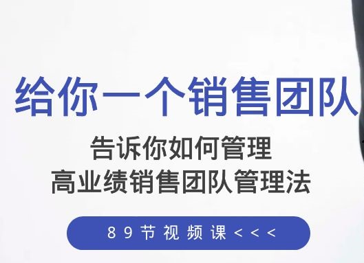 如何管理销售团队,高业绩销售团队管理法(89节课)百度网盘插图