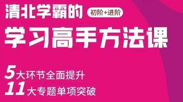 北大花花学习高手方法课(初阶+进阶)百度网盘插图