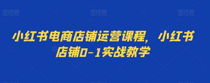 小紅書電商店鋪運(yùn)營(yíng)，小紅書店鋪0-1實(shí)戰(zhàn)教學(xué)插圖