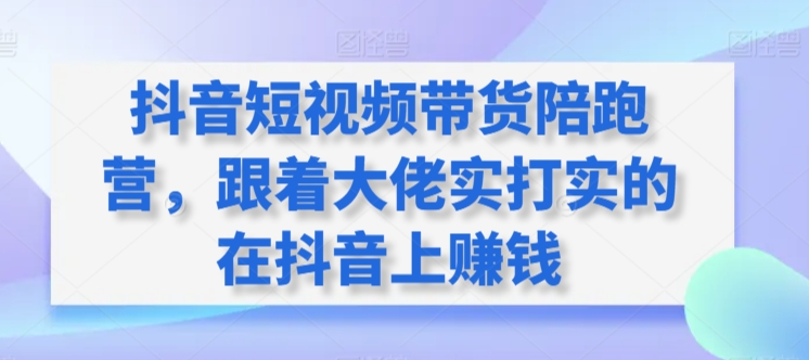 抖音短視頻帶貨陪跑營，跟大佬實操抖音賺錢插圖