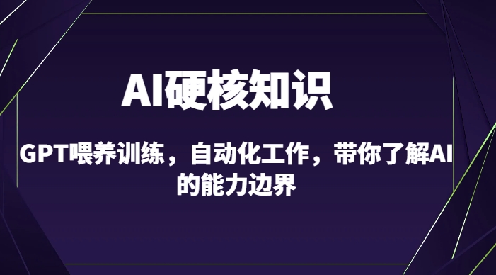 AI硬核知识-GPT喂养训练，自动化工作（10节课）插图