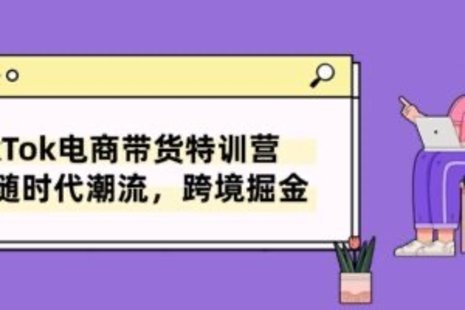 【網(wǎng)賺上新】114. TikTok電商帶貨特訓(xùn)營(yíng)，跟隨時(shí)代潮流，跨境掘金（8節(jié)課）