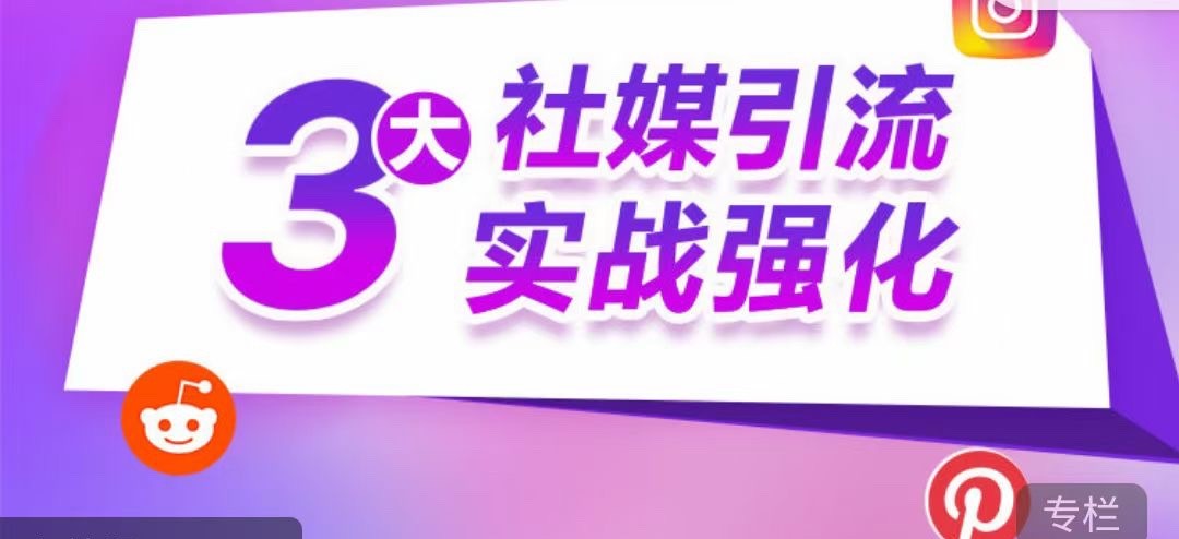 阿甘·3大社媒引流實(shí)戰(zhàn)強(qiáng)化 Reddit、Pinterest、Instagram 營(yíng)銷推廣引流實(shí)操指南插圖