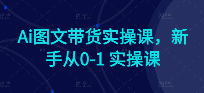 Ai圖文帶貨實(shí)操課，新手從0-1 實(shí)操課插圖