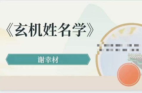 【易学上新】39.谢幸才玄机姓名学54集