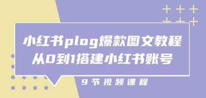 《小紅書plog爆款圖文教程》從0到1搭建小紅書賬號(hào)插圖